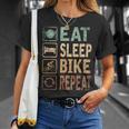 Eatleep Bike リピート自転車 Tシャツ 彼女への贈り物