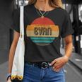 メンズ Evan 名称 レトロ・ヴィンテージ・サンセット 限定版 Tシャツ 彼女への贈り物