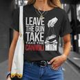 Leave The Gun Take The Cannoli メンズ レディース イタリア国旗 Tシャツ 彼女への贈り物