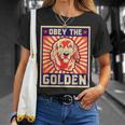 Obey The Golden ゴールデンレトリーバーオーナー向け Tシャツ 彼女への贈り物