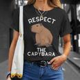 Respect The Capybara げっ歯類好き カピバラ アニマルジョーク Tシャツ 彼女への贈り物
