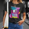 The Future Is Here フロッピーディスクディスクディスクレトロ80年代vaporwave Tシャツ 彼女への贈り物