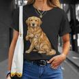 Golden Retriever I Love Mom Dog Mom T-Shirt Gifts for Her