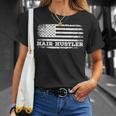 Hair Hustler アメリカ国旗 ヘアスタイリスト バーバー Usa メンズ レディース Tシャツ 彼女への贈り物