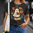 Halloween Cute Ghost Shirt Reading Books Ghost T-Shirt Gifts for Her Halloween Cute Ghost Shirt Reading Books Ghost T-Shirt Gifts for Her