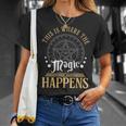 This Is Where Happens Magic Occult Mystic Book T-Shirt Gifts for Her