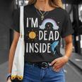 I'm Dead Inside Happy Rainbowunshine Dolphin ファニーtシャツ Tシャツ 彼女への贈り物