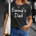 Il Papà Di Emma Nuovi Genitori Maglietta Regalos para ella
