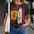 Irak España Bandera De La Amistad Irak Camiseta unisex Regalos para ella