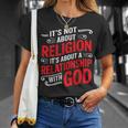 It's A Relationship With God Not Religion Tシャツ 彼女への贈り物