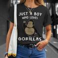 Just A Boy Who Loves Gorillas Gorilla Lover Tシャツ 彼女への贈り物