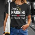 Just Married 5年前シャツ 結婚5周年記念 Tシャツ 彼女への贈り物
