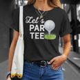 Let's Par ゴルフボール ティーピン付き 面白いゴルフクラブtシャツ Tシャツ 彼女への贈り物