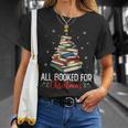 Librarian Book Lover Men Women Kids All Booked For Christmas T-Shirt Gifts for Her