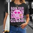 Library Book Fair Queen Vibe Groovy Tie Dye School Reading T-Shirt Gifts for Her