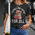 Literacy And Justice For All Read Banned Books Banning Books T-Shirt Gifts for Her