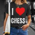 I Love Chess ハートギフト メンズ レディース キッズ アパレル 服 Tシャツ 彼女への贈り物