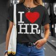 I Love Hr レッドハート 人事 Tシャツ 彼女への贈り物
