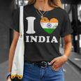 I Love India ハートフラッグインド Tシャツ 彼女への贈り物