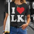 I Love Lk Initials I Heart LK First Last Name L K Tシャツ 彼女への贈り物