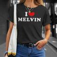 I Love Melvin 私は愛する Melvin Tシャツ 彼女への贈り物