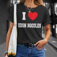 I Love うどん麺 Tシャツ 彼女への贈り物
