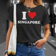 I Loveingapore Heart シンガポールギフト Tシャツ 彼女への贈り物