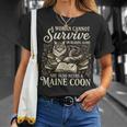 Maine Coon Mom Book Lover Reading Cat Bookworm T-Shirt Gifts for Her