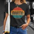 Martin 名称 レトロ・ヴィンテージ・サンセット 限定版 Tシャツ 彼女への贈り物