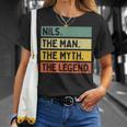Nils The Man The Myth The Legend面白い名言 Tシャツ 彼女への贈り物