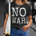 No War 平和 平和の鳩 アゲンストウォー 愛 No War Tシャツ 彼女への贈り物