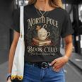 North Pole Book Club Christmas Reading Hot Cocoa Graphic T-Shirt Gifts for Her