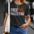 Palestine Free Palestine Free Gaza Palestine Flag Arabic Tシャツ 彼女への贈り物
