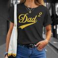Papà Di Due Divertenteecondaolta Papà Quadrato Retrò 2 Bambini Papà Maglietta Regalos para ella