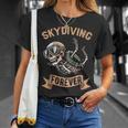 Paracaidista Esqueleto Paracaídas Parapente Paracaidismo Camiseta unisex Regalos para ella