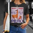Peru レトロ ヴィンテージ 航空会社 トラベルポスター Tシャツ 彼女への贈り物