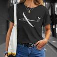 Planeador Piloto Planeador Aviónolador Avión Camiseta unisex Regalos para ella