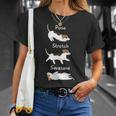 Posetretchavasanaジャック・ラッセル・テリア犬 長袖tシャツ Tシャツ 彼女への贈り物