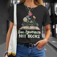 Rebel Reader Librarian Banned Book Bookworm Ban Ignorance Not Books Adults & Kids - Small Short Sleeve V-Neck Classic Fit T-Shirt Gifts for Her