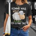Schäfer Komme Was Wolle Ichchaf Das Lustigeschaf T-Shirt Geschenke für Sie