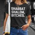 Shabbathalom、Bitches 面白い 言葉 ノベルティ ユダヤ人 Tシャツ 彼女への贈り物