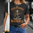 Skeleton Read Banned Books Gain Forbidden Knowledge T-Shirt Gifts for Her