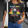 Spoiler Alert You're All Gonna Die Rainbow Cute Grim Reaper Tシャツ 彼女への贈り物