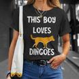 This Boy Loves Dingoes 野生動物 オーストラリアン ディンゴ犬 Tシャツ 彼女への贈り物