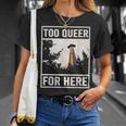 Too Queer For Here シャツ Gay Pride Alien Ufo Tシャツ 彼女への贈り物
