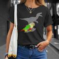 Velociraptor パイナップル コニュア 恐竜 シャドウ オウム Tシャツ 彼女への贈り物