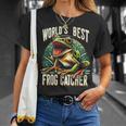 Worlds Best カエルキャッチキャッチャー ハンティングコレクター Tシャツ 彼女への贈り物