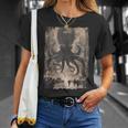 Y2k Hip Hop Fashionヒップホップ メンズ レディース ストリートウェア レトロホラー モンスター タコ Tシャツ 彼女への贈り物