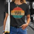 メンズ Yuri 名称 レトロ・ヴィンテージ・サンセット 限定版 Tシャツ 彼女への贈り物