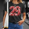 「29」肉 にく ニク 豚肉 牛肉 食べ物 肉食 ダジャレ 美食 焼肉 29 二九 ケトジェニック・ダイエット 数字 Tシャツ 彼女への贈り物